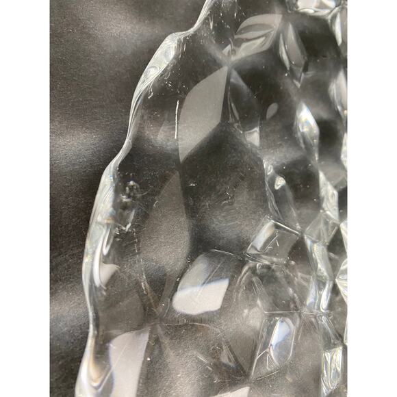 Fostoria American Clear Center Handle Serving Tray - Stacked Cube 1940s Vintage - Picture 8 of 8